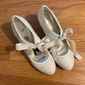 White Lace Bridal Shoes